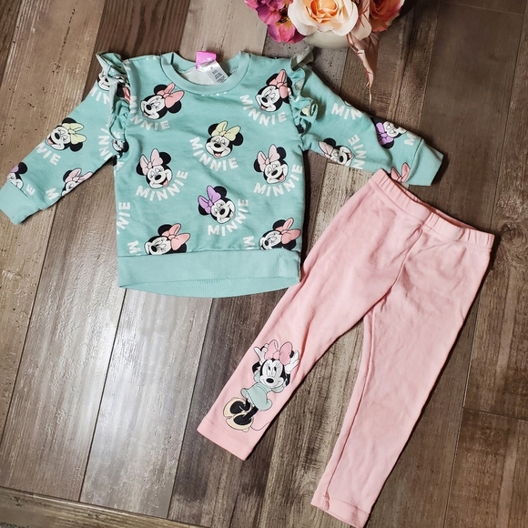 Disney Junior Minnie Mouse 2pc Matching Girls Outfit Size 3T Toddler EUC - Picture 14 of 16